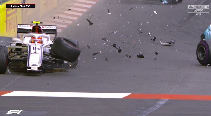 Charles Leclerc yang kecelakaan pada GP F1 Monako, saat ini penyumbang point terbanyak untuk tim Sauber