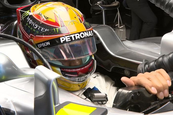 Lewis Hamilton dalam persiapan menjalani latihan bebas pertama GP F1 Amerika