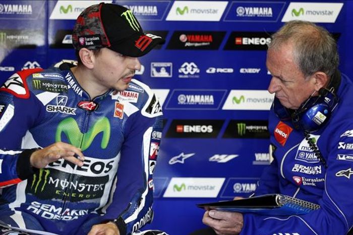 Jorge Lorenzo dan Ramon Forcada saat masih di Movistar Yamaha