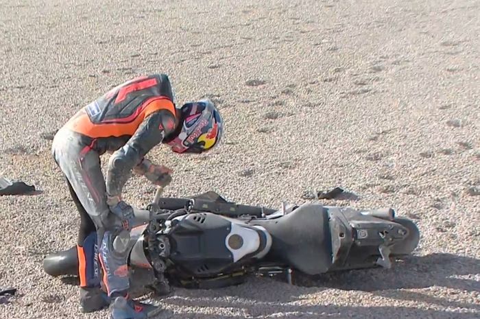 Jack Miller crash di tikungan ke-10 sirkuit Ricardo Tormo, Valencia