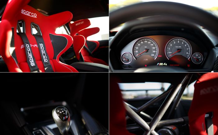 Detail nuansa kabin racing milik modifikasi BMW M4 gambot