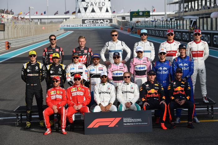 Ilustrasi daftar pembalap F1 untuk musim 2019