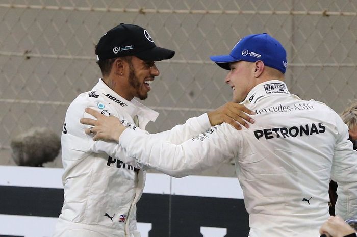 Lewis Hamilton dan Valtteri Bottas 