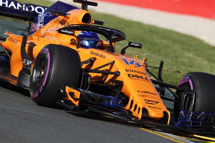 Fernando Alonso saat balapan di F1 Australia. Ia menilai masih banyak yang belum terlihat dari potensi mobil McLaren MCL33 bermesin Renault ini