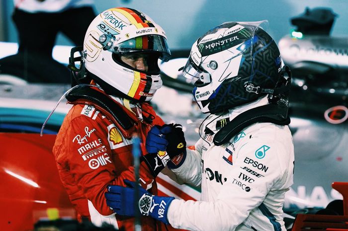 Finish runner-up di F1 Bahrain, Valtteri Bottas harus mengakui kecepatan mobil Ferrari yang dikemudikan Sebastian Vettel
