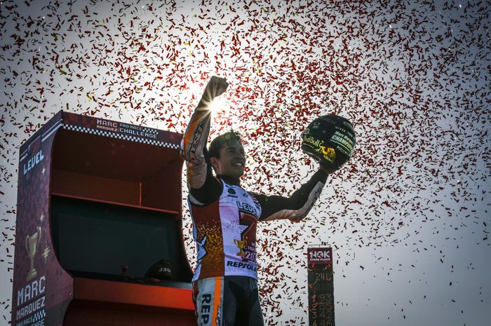 Marc Marquez saat kunci gelar juara dunia di Motegi, Jepang