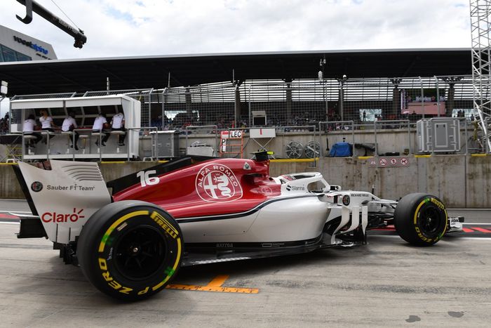Cahrles Leclerc dalam sesi latihan GP F1 Austria hari Jumat