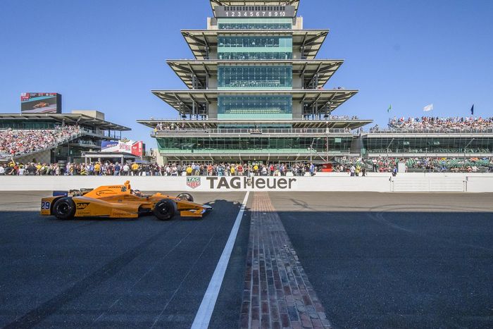 Fernando Alonso saat balap di Indianapolis 500 pada 2017