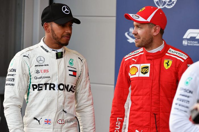 Kalah cepat pada kualifikasi, Lewis Hamilton akan menguji Sebastian Vettel yang start di depannya saat balapan GP F1 Azerbaijan
