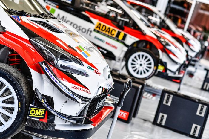 Toyota Yaris WRC tim Toyota Gazoo Racing di reli Jerman 2018