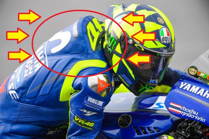 Punuk di wearpack pembalap MotoGP