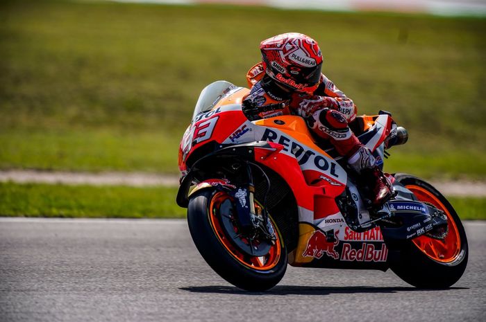 Marc Marquez tercepat saat sesi warm-up MotoGP San Marino