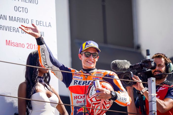 Finish kedua di MotoGP San Marino, Marc Marquez samakan rekor naik podium Mike Hailwood