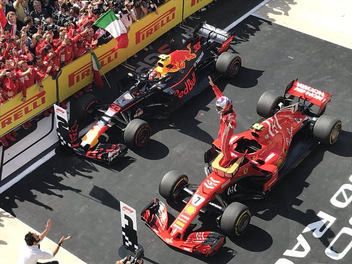 Kimi Raikkonen membawa Ferrari mengalahkan kecepatan mobil Red Bull dan Mercedes di GP F1 Amerika