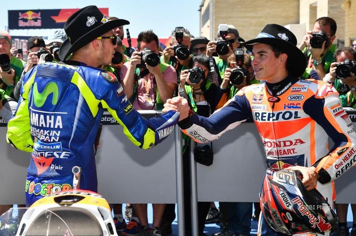 Marc Marquez bilang tergantung Valentino Rossi untuk berdamai