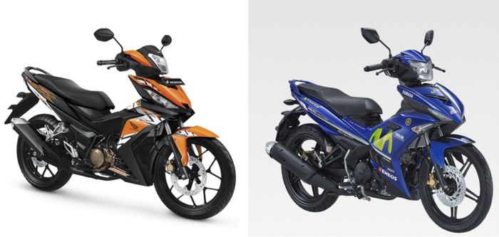 Secara kasat mata sudah terlihat ban depan Supra GTR lebih gemuk dibanding MX-King