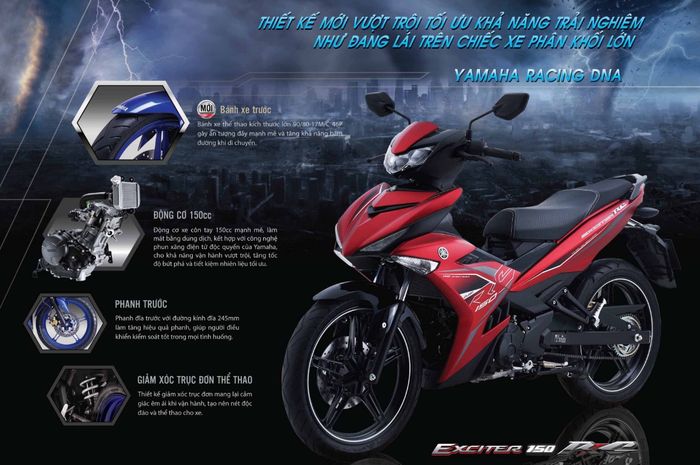 Spesifikasi resmi Yamaha Exciter 150 (MX King 150) facelift