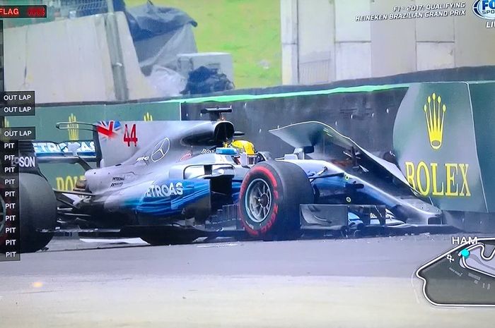 Kecelakaan, Lewis Hamilton harus menunggu tahun depan untuk bisa mendapatkan pole position lagi di G