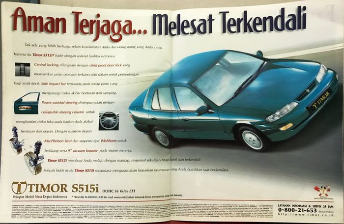 Iklan mobil Timor S515i pada tahun 1997