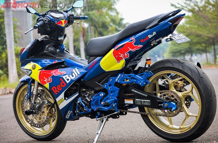 Swing arm aftermarket bikin tampilan MX-King lebih padat, harus ubah pangkal menjadi H