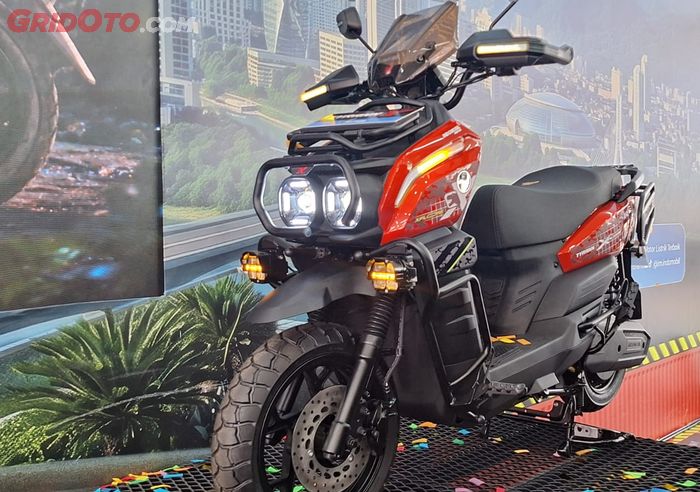 Indomobil eMotor Tyranno X warna lava red