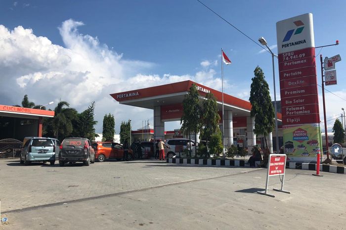 Kondisi SPBU Pertamina di Sulawasi Tengah berangsur pulih.