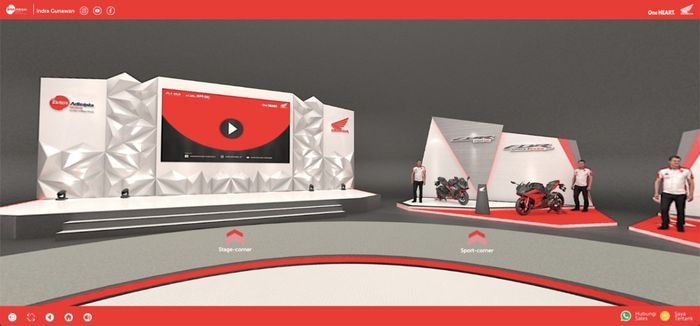 Dalam event Honda Jabar Virtual Expo anda seperti mengunjungi booth di pameran offline