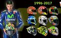 Video Evolusi Design Helm Valentino Rossi, Dari Zaman Jadul Nih!