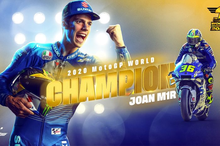 Joan Mir jadi juara dunia MotoGp 2020. 