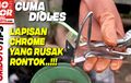 Cara Merontokan Lapisan Chrome di Part Motor, Lihat Video Ini