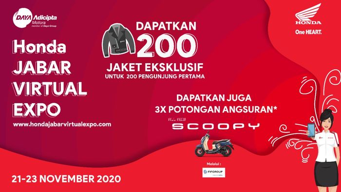Lewat Honda Jabar Virtual Expo, Anda bisa dapat promo pembalian All New Honda Scoopy
