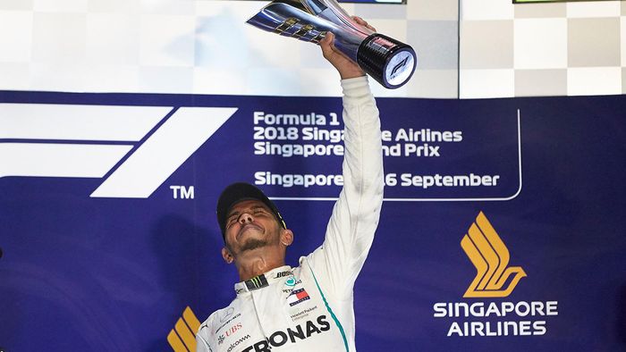 Lewis Hamilton meraih kemenangan ke-69 di GP F1 Singapura