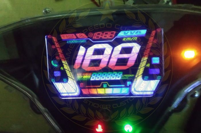 Custom panel indikator All New Yamaha Aerox 155 jadi warna pelangi 