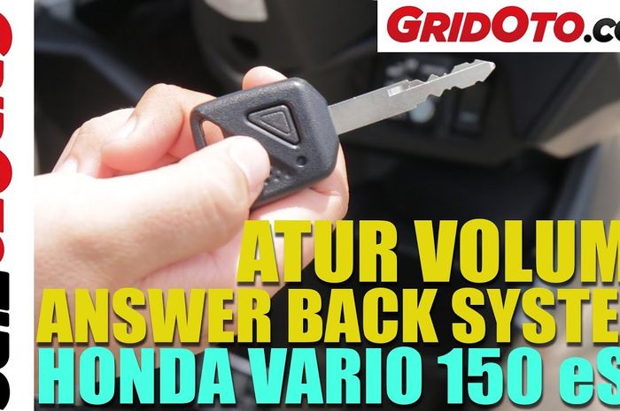 Atur volume answer back system Honda Vario 150 eSP