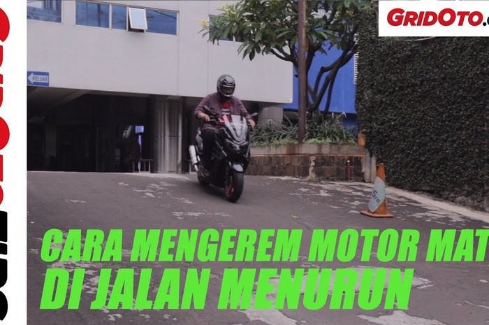 Cara mengerem motor matik di turunan