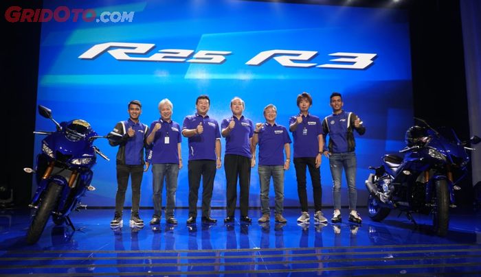 Global launching Yamaha R25 dan R3 dilakukan di Jakarta, Indonesia, Kamis (11/10/2018)