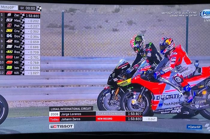 Johann Zarco obrak-abrik rekor di Qatar