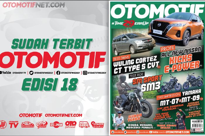 Tabloid OTOMOTIF edisi 18.XXX. Nissan Kicks e-POWER dan Yamaha MT series diulas lengkap