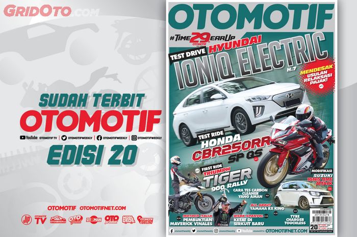 Tabloid OTOMOTIF edisi 20.XXX. Bahas lengkap mobil listrik, Hyundai Ioniq