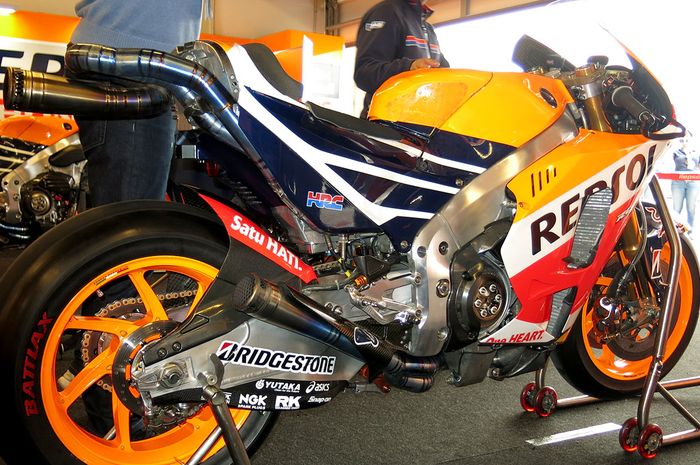 knalpot baru honda RC213V lebih pendek dari sebelumnya