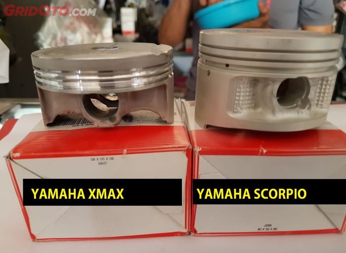 Perbandingan piston Yamaha Scorpio dengan Yamaha XMAX
