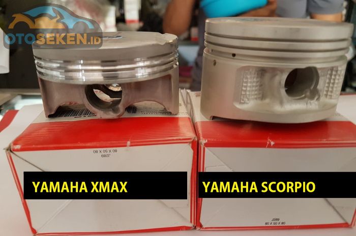 Perbandingan piston Yamaha Scorpio dengan Yamaha XMAX