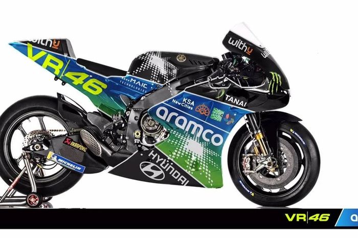 Livery awal  motor tim Aramco Racing Team VR46 untuk balapan di MotoGP 2022