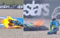 Ngerinya Crash Ai Ogura di Practice MotoGP Belanda 2025, Motornya Sampai Meledak dan Berkobar