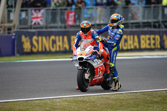 Jack Miller boncengin Alex Rins di FP3 MotoGP Australia