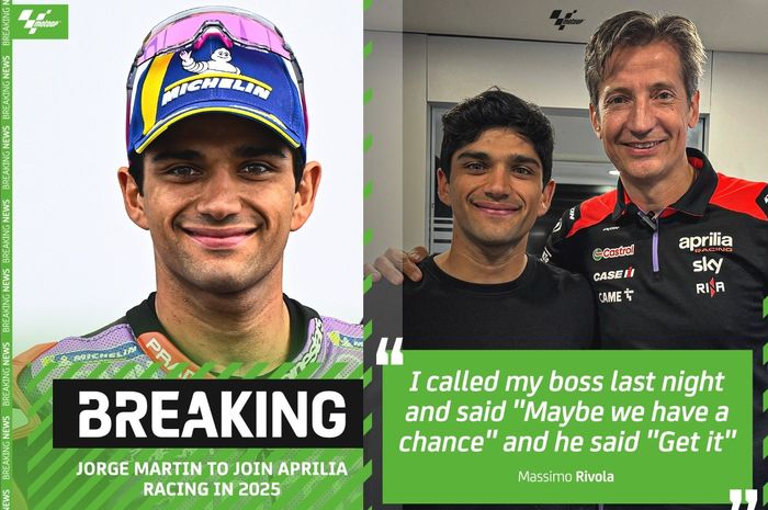 Jorge Martin gabung Aprilia di MotoGP 2025