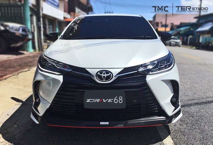 Tampilan depan modifikasi Toyota Vios baru pakai body kit Ter Studio