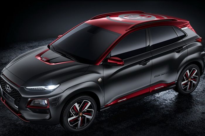 Menerapkan dual tone colour, Hyundai Kona Iron Man Edition memadukan abu-abu dan merah khas Iron Man