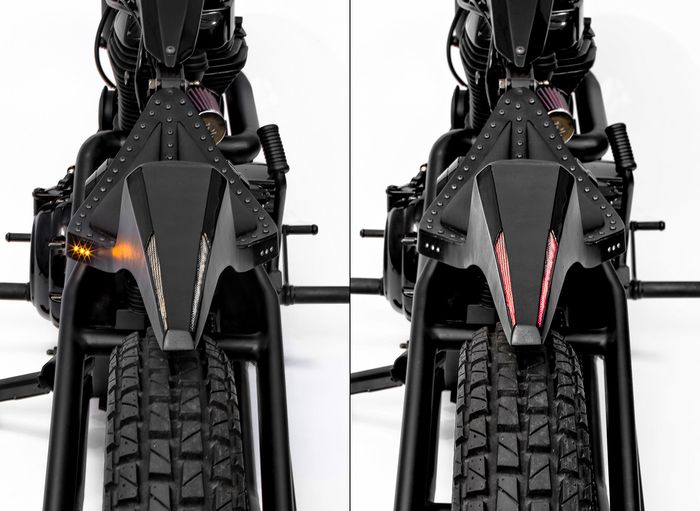 Royal Enfield 350 &ldquo;Nevermore&rdquo; custom bobber dari Mean Green Customs