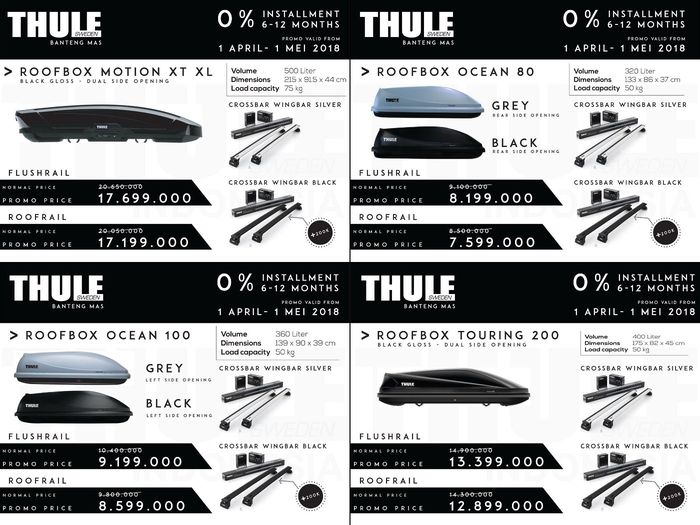 promo diskon roof box Thule